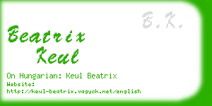 beatrix keul business card